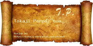 Tokaji Perpétua névjegykártya